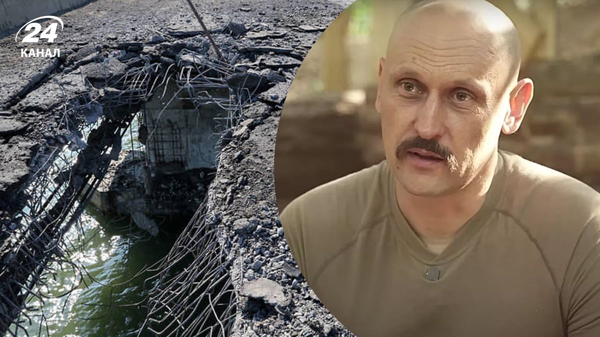 "Як відремонтують – прилетить ще": у 1 ОШП розповіли, що сталося з мостом біля Чонгара