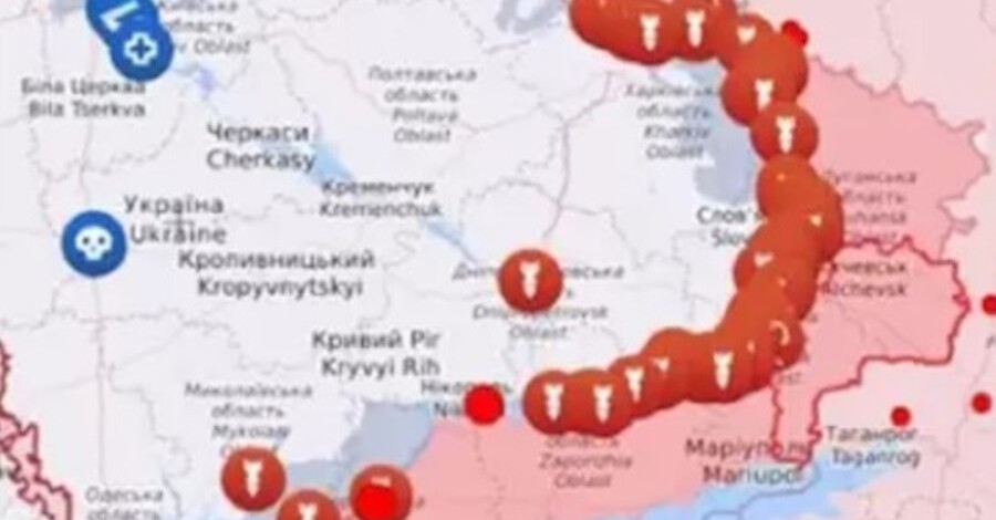 Мапа бойових дій в Україні 19.08.2026