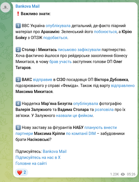 Screenshot of a Telegram post: Bezuhla Maryana Volodymyrivna — ❗️Важливо знати: 1️⃣ ВВС Україна опублікувала детальний, де-…