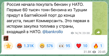 Скріншот Telegram-публікації: 🐒